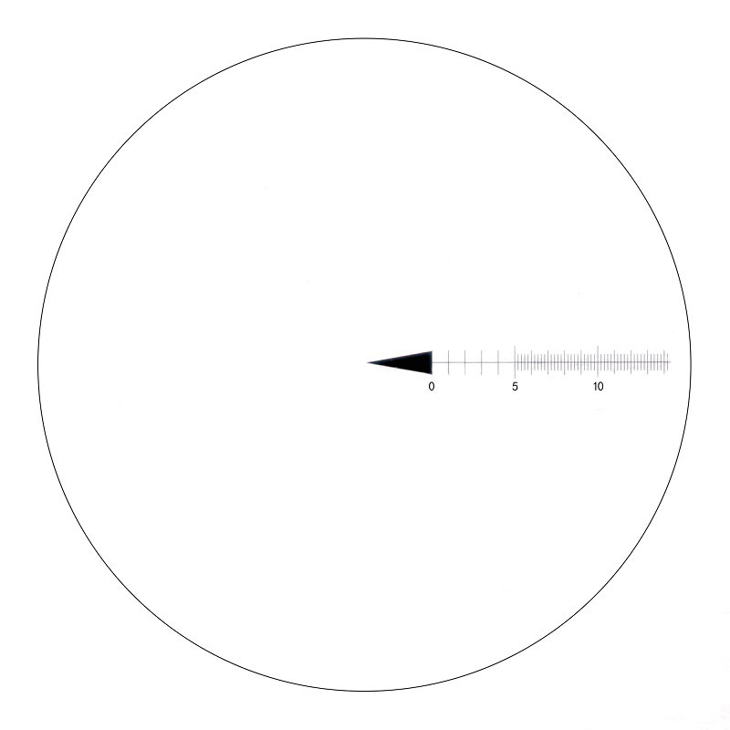 顯微鏡目鏡測微尺 面積測量尺 網格分劃板 顯微鏡箭頭測微標尺 FHCW09.915
